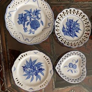Blue and white plates